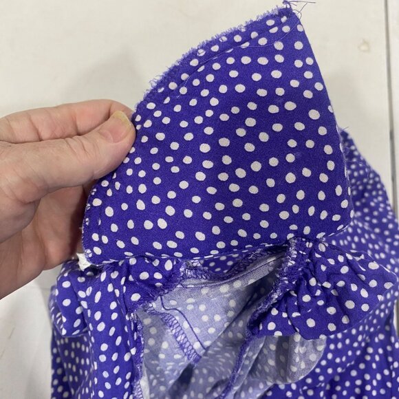 Vintage Ellen Ashley Midi Dress Womens Size 12 Purple Button Front Sailer Collar - Picture 8 of 11